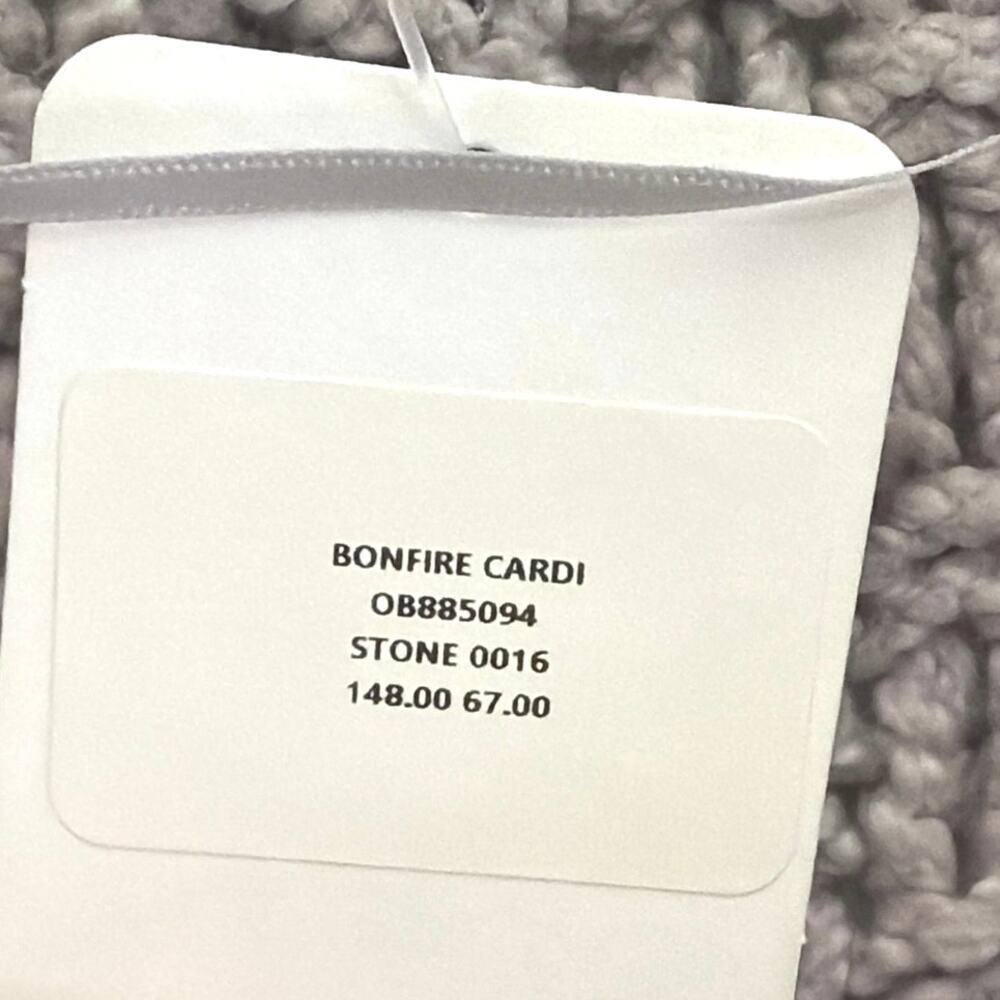 NEW Free People Bonfire Cable Knit Cardi in Stone - Picture 5 of 7